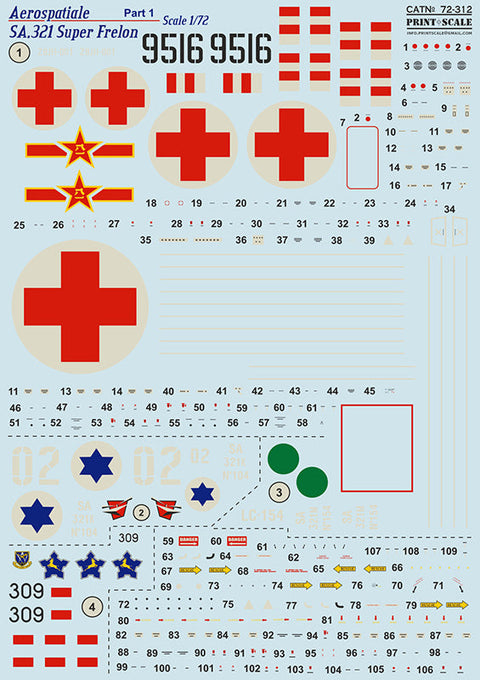 プリントスケール 72-312 1/72 エアロスパシアル SA.321 シュペルフルロン Part1