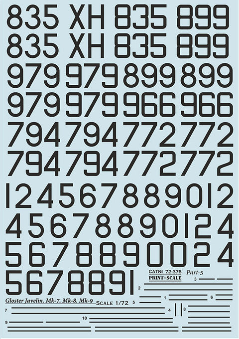 プリントスケール 72-376 1/72 グロスタージャベリン Part 5 コンプリートセット