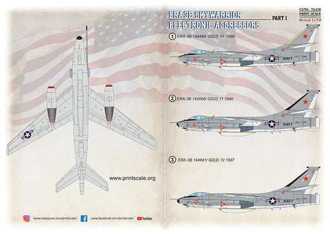 プリントスケール 72-438 1/72 72-438 1/72 ERA-3B スカイウォーリア エレクトロニックアグレッサーズ Part 1