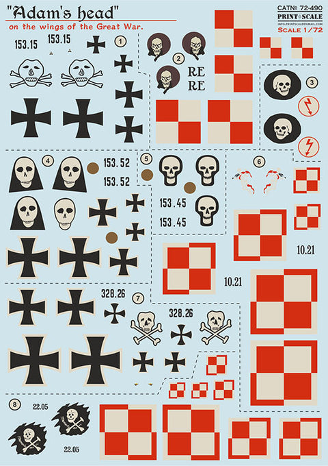 プリントスケール 72-490 1/72 第一次世界大戦機 "アダムズヘッド"