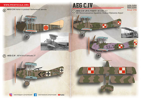 プリントスケール 72503 1/72 AEG C.IV