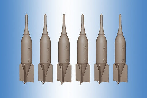 プリントスケール PSR72007 1/72 リフト付き爆弾トロリー WWII ドイツ空軍 SC 250 スタボ