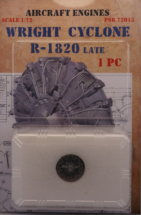 プリントスケール PSR72013 1/72 ライトR-1820 サイクロン 航空機用エンジン コンプリートセット
