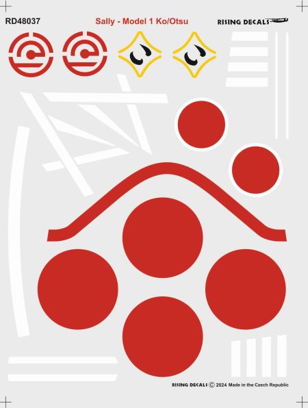 ライジングデカール 48-037 1/48 九七式重爆撃機 マーキング集 (decals for 5 a/c)