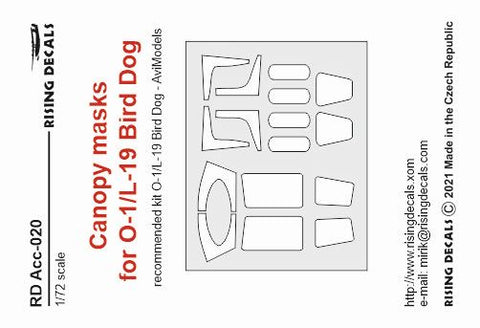 ライジングデカール RDM-000 1/72 O-1/L-19 バードドッグ (Aviモデル用)