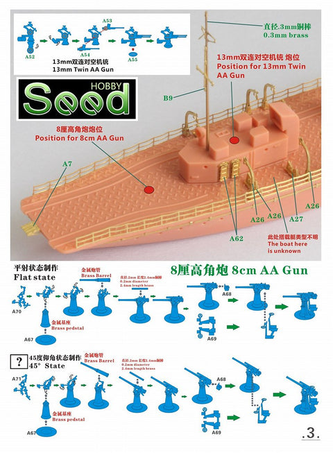 シードホビー SH700004 1/700 WWII 日本海軍 初島型電纜敷設艇