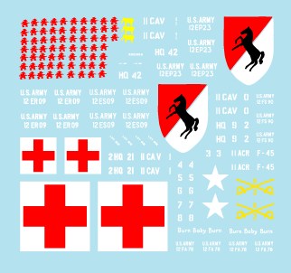 スターデカール 35-932 1/35 第11機甲騎兵連隊 イン ベトナム/カンボジア #2 M577コマンドポスト・M132 火炎放射