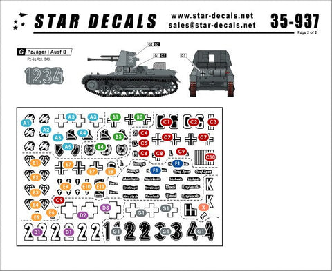 スターデカール 35-937 1/35 I号駆逐戦車B型