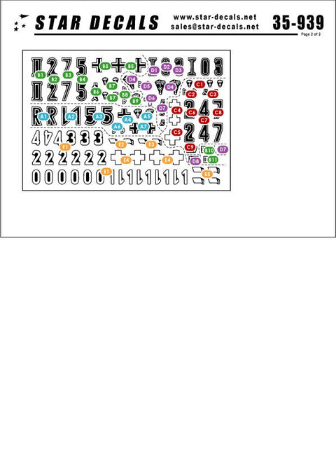 スターデカール 35-939 1/35 ドイツ アフリカ軍団 ミックス #2 タイガーI, I号戦車A・B型, I号指揮戦車