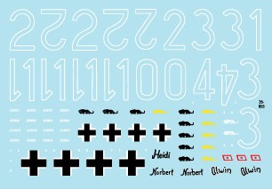 スターデカール 35-955 1/35 アフリカ タイガー #2 第501重戦車大隊 白ナンバー