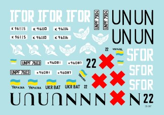 スターデカール 35-987 1/35 バルカン半島の平和維持部隊 #1 ウクライナ BTR-70