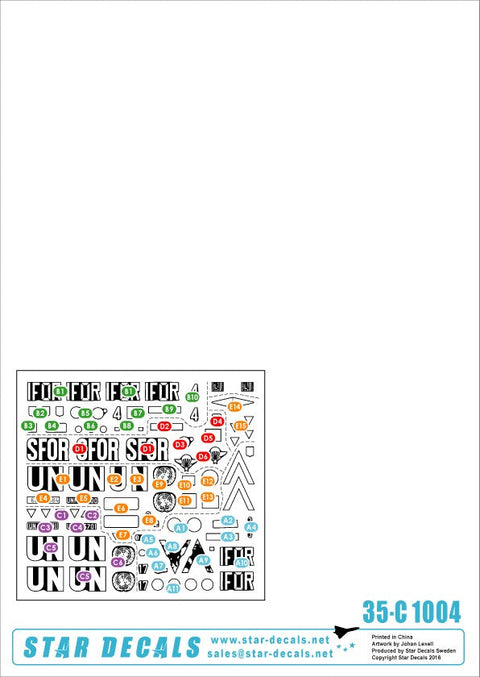 スターデカール 35-C1004 1/35 バルカン半島の平和維持部隊 #3 フランス, La Legion VAB, VBL, AMX-10RC