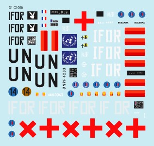 スターデカール 35-C1005 1/35 バルカン半島の平和維持部隊 #4 フランス, UN・IFOR VAB 4x4