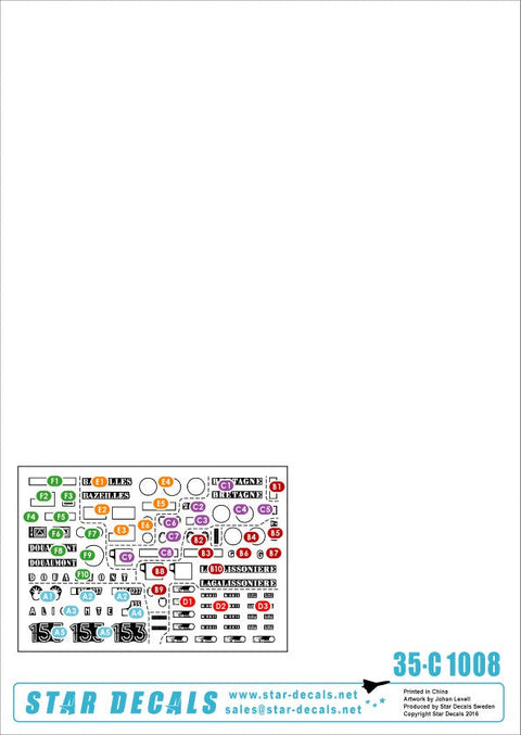 スターデカール 35-C1008 1/35 AMX-13 チャーフィー砲塔・SS-11搭載型AMX-13 冷戦期 ・アルジェリア戦争