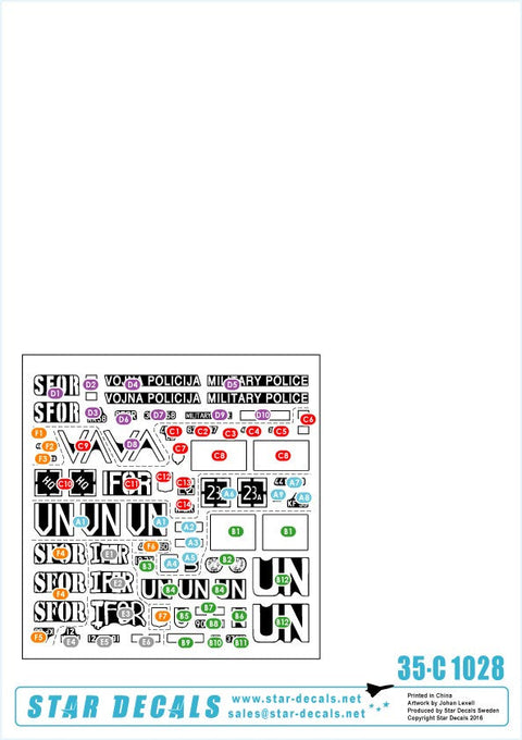 スターデカール 35-C1028 1/35 バルカン半島の平和維持部隊 #5 イギリスランドーバー UN, IFOR, SFOR