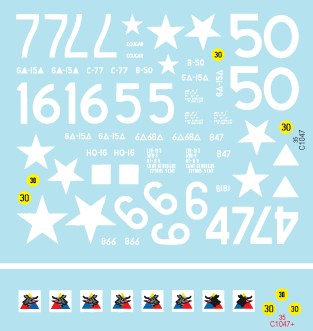 スターデカール 35-C1047 1/35 バルジの戦い 第6機甲師団 シャーマン