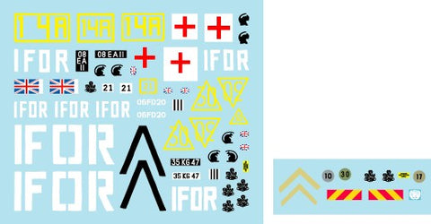 スターデカール 35-C1067 1/35 バルカン半島の平和維持部隊 #7 FV432, シミター, ウォーリアー, 和平履行部隊 イン ボスニア