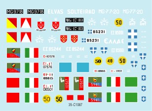 スターデカール 35-C1087 1/35 M47パットン #3 - 南NATO ポルトガル, イタリア,ギリシャ