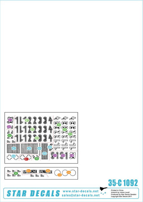 スターデカール 35-C1092 1/35 武装親衛隊のタイガー イン フランス#4 SS第102重戦車大隊