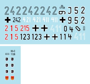 スターデカール 35-C1128 1/35 ドイツ パンサーG型 東部戦線'44-45