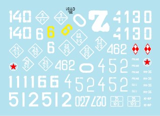 スターデカール 35-C1131 1/35 ダニューブ作戦のT-54A, T-55, T-55A プラハ1968