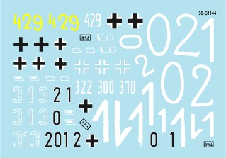 スターデカール 35-C1144 1/35 ドイツ 無線操縦戦車 #2 III号突撃砲G型, タイガーI, タイガーII. #2