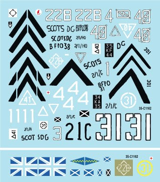 スターデカール 35-C1162 1/35 チャレンジャーI. RSDG - 湾岸戦争1991年の王室スコットランドドラグーンガード