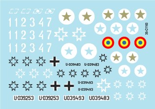 スターデカール 35-C1163 1/35 枢軸軍に参加した東ヨーロッパの戦車#2 第二次世界大戦時のルーマニア陸軍戦車