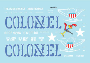 スターデカール 35-C1178 1/35 現用 アメリカ ベトナム戦争 ベトナムにおけるガントラック#3 M54 5トントラックにM113車体を載せたガントラック'THE COLONEL(大佐)'(青文字)