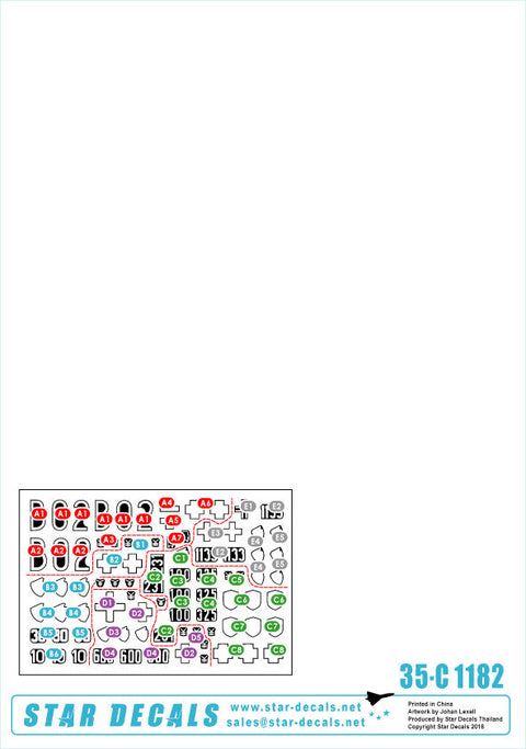 スターデカール 35-C1182 1/35 WWII ドイツ 第18装甲擲弾兵師団 #2 1941?43年 III号戦車E型、F型、H型及びJ型