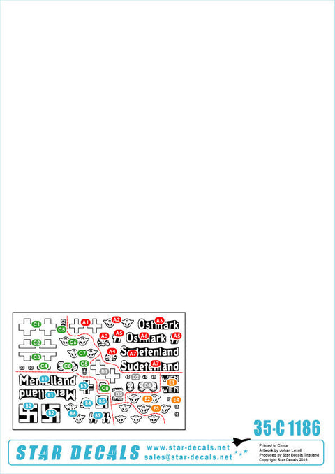 スターデカール 35-C1186 1/35 WWII ドイツ 秩序警察所属の装甲車 #1 ADGZ8×8装甲車