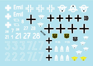 スターデカール 35-C1187 1/35 WWII ドイツ 秩序警察所属の装甲車 #2 戦車と装甲車のマーキング集 BA-10M、IV号戦車F型他