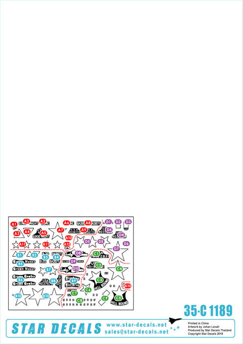 スターデカール 35-C1189 1/35 朝鮮戦争 アメリカ アメリカ陸軍砲兵隊 #1 M7 プリースト