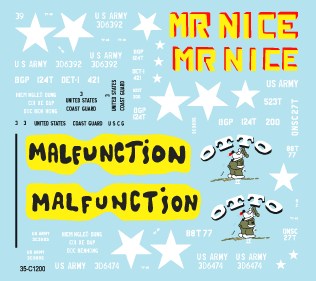 スターデカール 35-C1200 1/35 ベトナム戦争 アメリカ陸軍 ガントラック#7 M37 3/4tトラック ミスターナイス「故障中」オットー