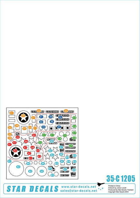 スターデカール 35-C1205 1/35 WWII イギリス陸軍 イギリス陸軍の装甲車#2 北西ヨーロッパに於けるM3A1ホワイトスカウトカーとハンバー LRC MkIII