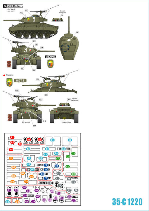 スターデカール 35-C1220 1/35 仏 ベトナム戦争 第一次インドシナ戦争でのフランス極東派遣軍 #5