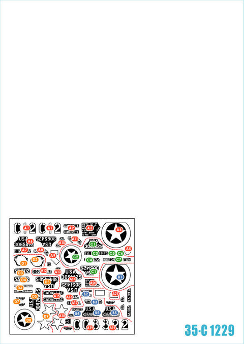 スターデカール 35-C1229 1/35 WWII アメリカ M5A1スチュアートD-デイ75周年スペシャル フランス ノルマンディー1944年