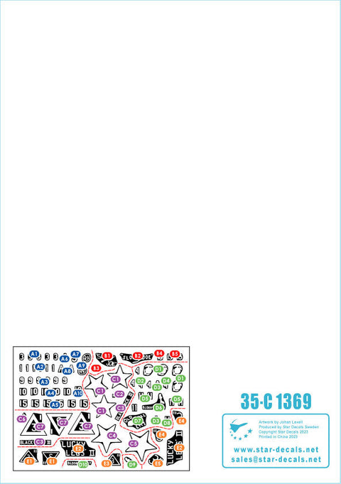 スターデカール 35-C1369 1/35 WWII アメリカ 太平洋戦線 1944年の戦い M4/M4A1シャーマン戦車 パプアニューギニア、ガダルカナル、ブーゲンビル他