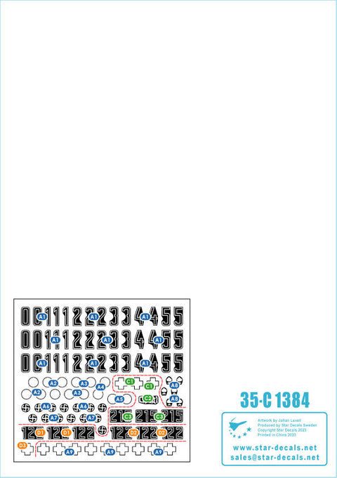 スターデカール 35-C1384 1/35 WWII ドイツ ヴィーキング師団#5 III号戦車J型(短砲身)/J型(長砲身)/N型 コーカサス1942-43年