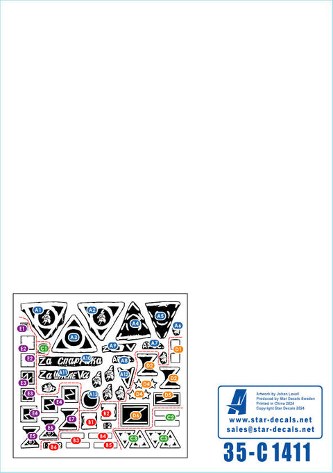 スターデカール 35-C1411 1/35 ウクライナの戦争#19 BM-21 グラード 122 mm ロケットランチャー 2022~23 年 ロシア・ドネツク