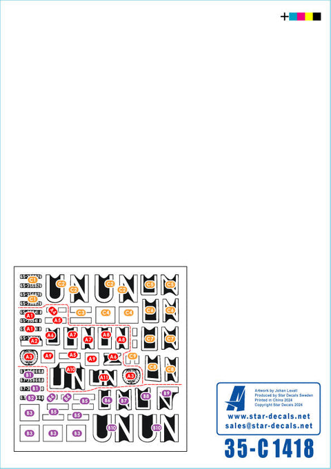 スターデカール 35-C1418 1/35 キプロス 1974 # 3カナダの平和維持軍M113A1 と M113 リンクス1974 年夏のトルコ侵攻