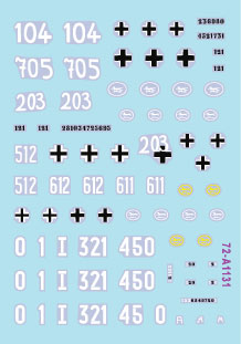 スターデカール 72-A1131 1/72 グレイハウンド師団 # 3. 第16戦車連隊 & 第111装甲旅団のパンサー戦車、第116装甲師団のIV号戦車.