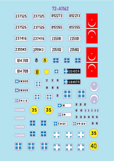 スターデカール 72-A1162 1/72 キプロス 1974 # 1トルコ系およびギリシャ系キプロス軍の装甲車両M47・M48A1・M106A1・M113A1・T-34/85・BTR-152・マーモン・ヘリントン装甲車