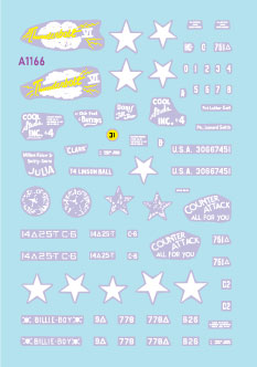 スターデカール 72-A1166 1/72 1944-45年ヨーロッパにおける米軍M4A3(76)「サンダーボルト」・「クール・スタッド社」など第25/第37/第761/第778戦闘車大隊