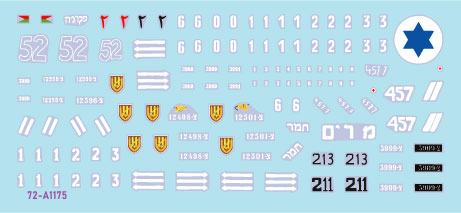 スターデカール 72-A1175 1/72 初期のIDF# 2 イスラエル シャーマン戦車・クロムウェル・ホチキス・ビッカース他