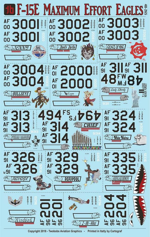 トゥーボブス 48-265 1/48 F-15E マキシマムエフォート イーグルス