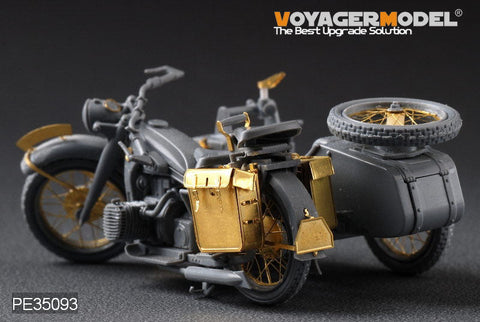 ボイジャーモデル PE35093 1/35 WWIIドイツR-12 オートバイ エッチングセット(ズベズダ 3607用)
