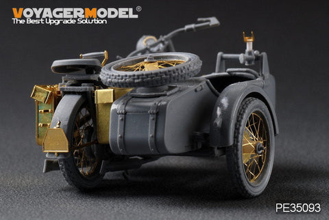 ボイジャーモデル PE35093 1/35 WWIIドイツR-12 オートバイ エッチングセット(ズベズダ 3607用)