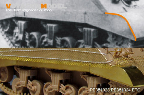 ボイジャーモデル PE351024 1/35 WWII アメリカ M4A3 トラックカバー(MENG TS-041用)