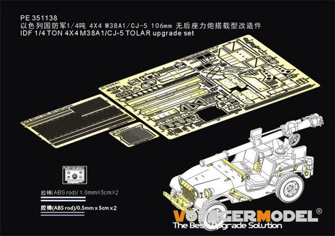 ボイジャーモデル PE351138 1/35 現用 イスラエル IDF M38A1/CJ-5TOLAR アップグレードセット(AFVクラブ FV35S96/FV35S99用)